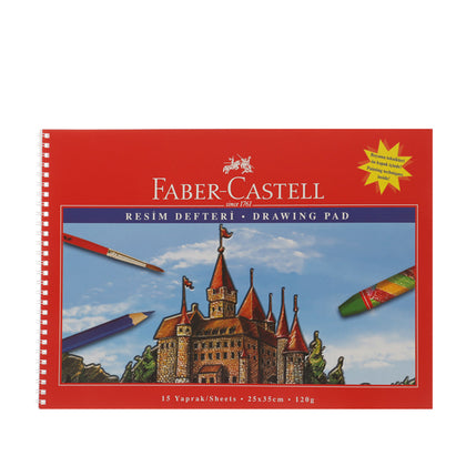 Faber Castell Spiralli Resim Defteri 25cmX35cm 15 yaprak