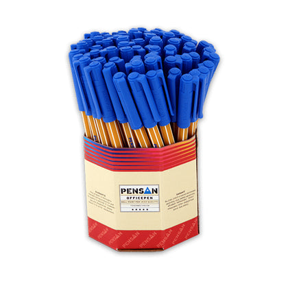 Шариковая ручка Pensan 1010 1 мм (СИНЯЯ) — упаковка из 60 шт.