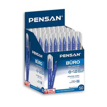 Шариковая ручка Pensan Blue Buro 100 мм – упаковка из 50 шт.