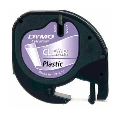 DYMO S0721530 Şeffaf LetraTag Plastik Şerit (12mmx4mt)