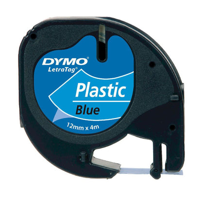 DYMO S0721650 Синяя пластиковая лента LetraTag (12ммx4м)