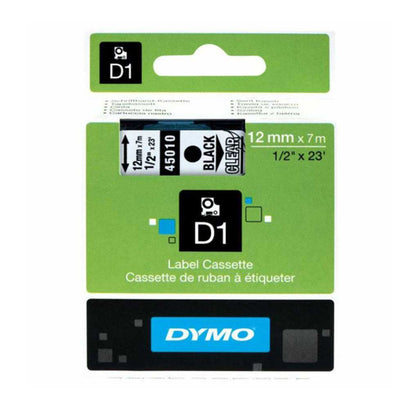 DYMO 45010 Прозрачная/черная сменная лента D1 (12 мм x 7 м)