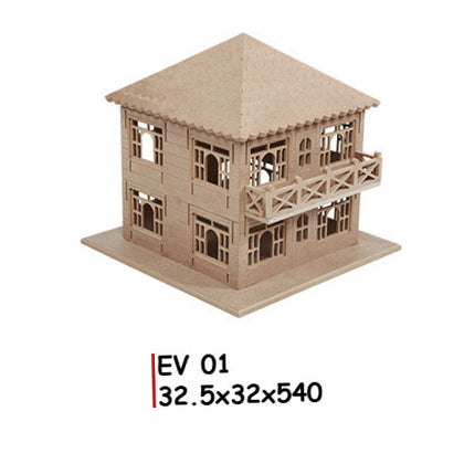 Деревянный Дом 32,5X32X54CM - EV01