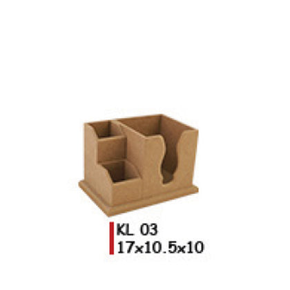 Деревянная подставка для ручек 17X10,5X10CM - KL03