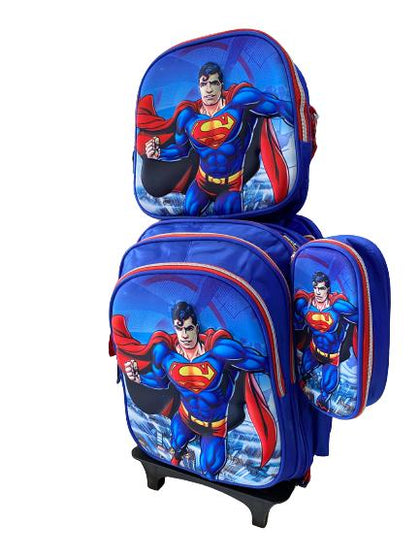 SUPERMAN Çekçekli Çanta 3'lü Set
